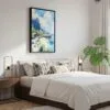 04 - Black Framed Hawaii - Napali - Watercolor Canvas Print - Bedroom - Vertical.jpg