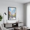 04 - Black Framed Philadelphia Downtown Canvas Print - Contemporary Living Room - Vertical.jpg