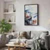 04 - Black Framed Shenandoah national park watercolor Canvas Print - Skandinavian Living Room - Vertical.jpg
