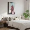 04 - Black Framed Tokyo Sakura - Watercolor Canvas Print - Bedroom - Vertical.jpg