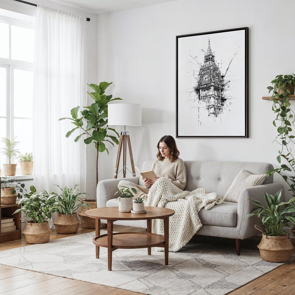 04 - Framed Big Ben - close up - Pencil drawing Canvas Print - Woman reading on couch - Vertical.jpg 04 - Framed Big Ben - close up - Pencil drawing Canvas Print - Woman reading on couch - Vertical.jpg