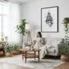 04 - Framed Big Ben - close up - Pencil drawing Canvas Print - Woman reading on couch - Vertical.jpg