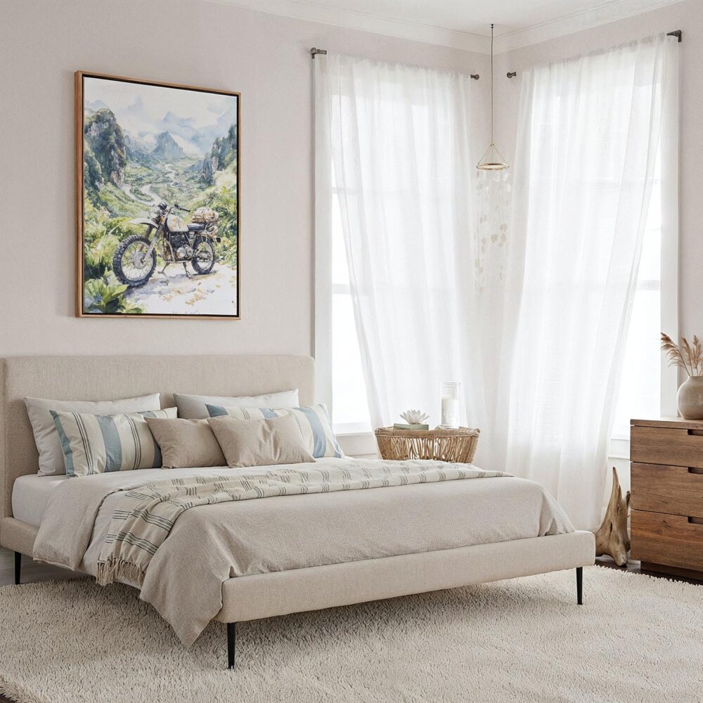 04 - Framed Ha Giang Loop Vietnam Watercolor Canvas Print - Coastal Bedroom - Vertical.jpg 04 - Framed Ha Giang Loop Vietnam Watercolor Canvas Print - Coastal Bedroom - Vertical.jpg