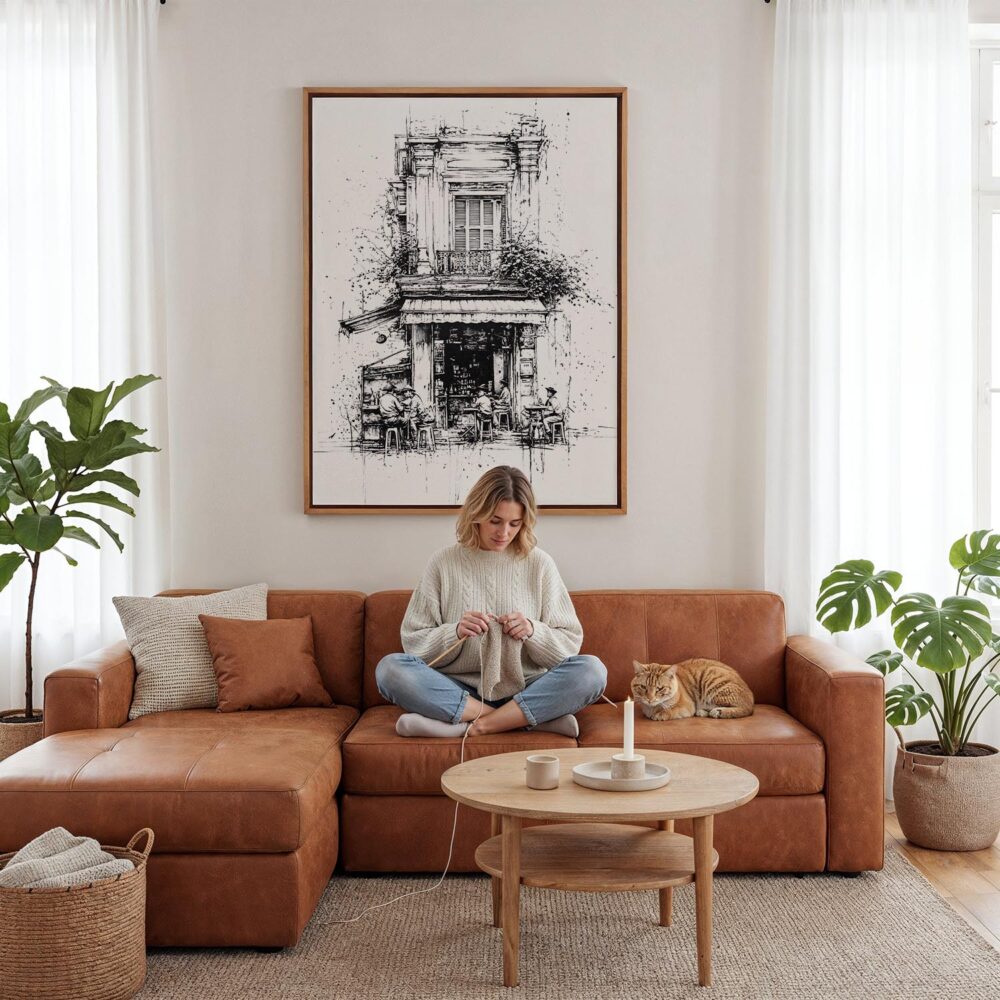 04 - Framed Hanoi Old Quarter - Pencil Art - Vertical Canvas Print - Woman Knitting - Vertical.jpg 04 - Framed Hanoi Old Quarter - Pencil Art - Vertical Canvas Print - Woman Knitting - Vertical.jpg