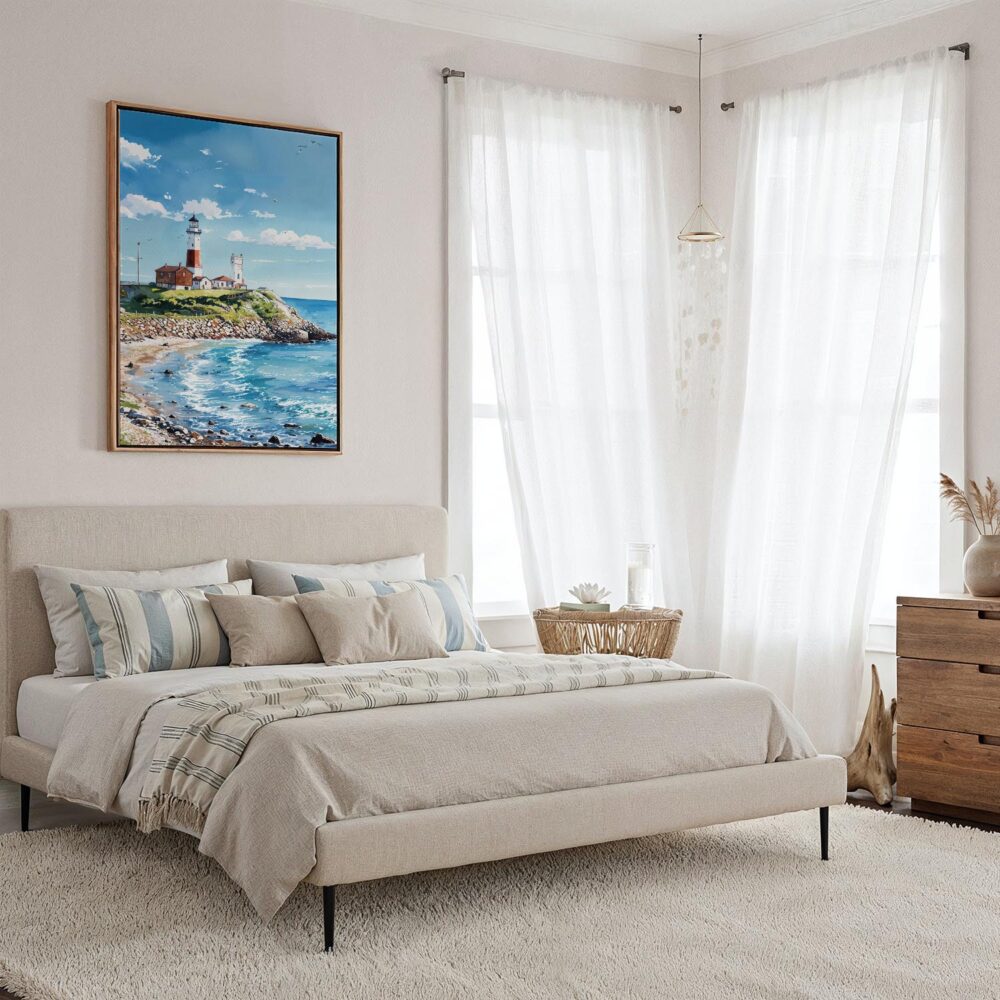 04 - Framed Montauk lighthouse Long Island Watercolor Canvas Print - Coastal Bedroom - Vertical.jpg 04 - Framed Montauk lighthouse Long Island Watercolor Canvas Print - Coastal Bedroom - Vertical.jpg