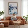 04 - Framed Norway Watercolor Canvas Print - Woman Knitting - Vertical.jpg