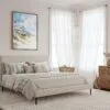 04 - Framed Outer Banks Cottage Watercolor Canvas Print - Coastal Bedroom - Vertical.jpg