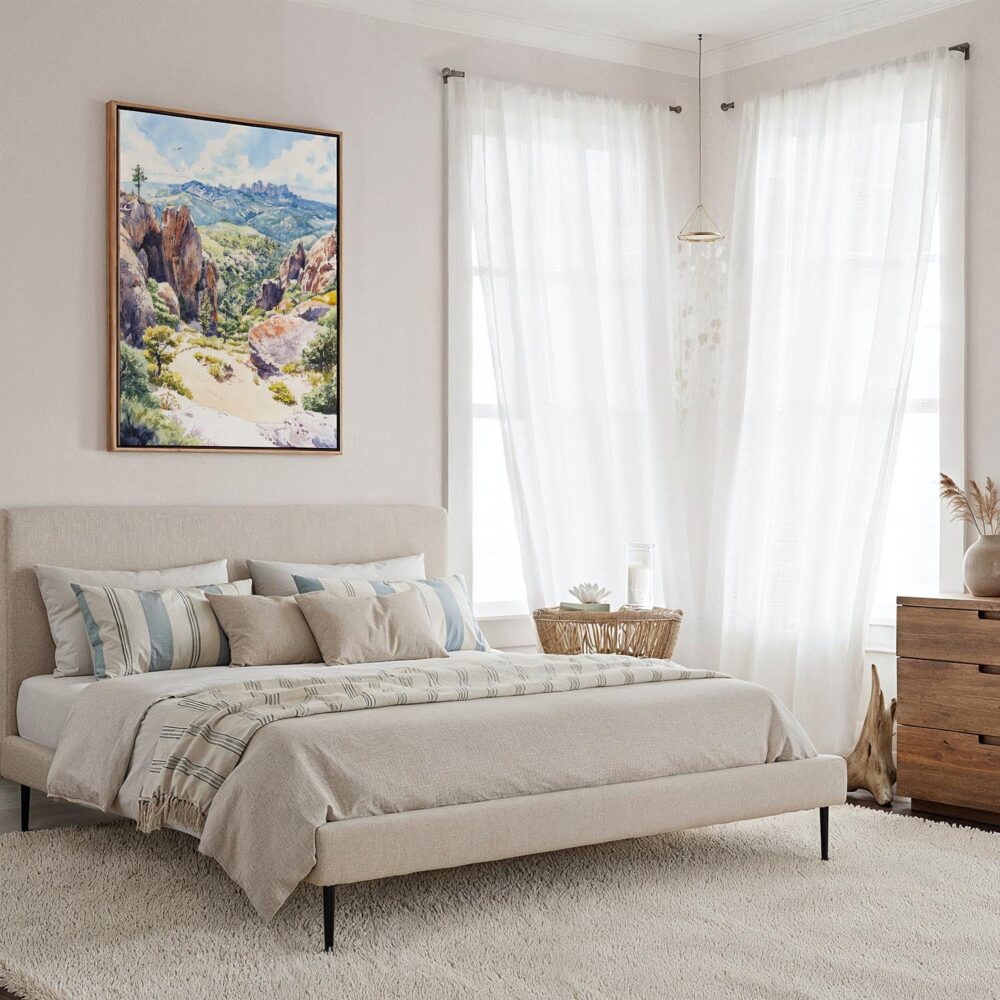 04 - Framed Pinnacles National Park Watercolor Canvas Print - Coastal Bedroom - Vertical.jpg 04 - Framed Pinnacles National Park Watercolor Canvas Print - Coastal Bedroom - Vertical.jpg