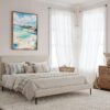04 - Framed San Diego Beach Watercolor Canvas Print - Coastal Bedroom - Vertical.jpg
