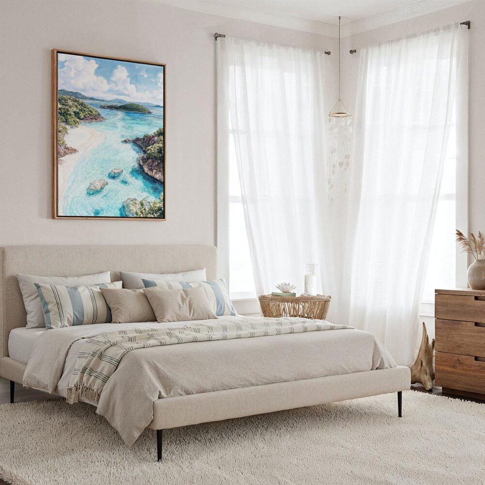 04 - Framed Virgin Islands National Park Watercolor Canvas Print - Coastal Bedroom - Vertical.jpg 04 - Framed Virgin Islands National Park Watercolor Canvas Print - Coastal Bedroom - Vertical.jpg