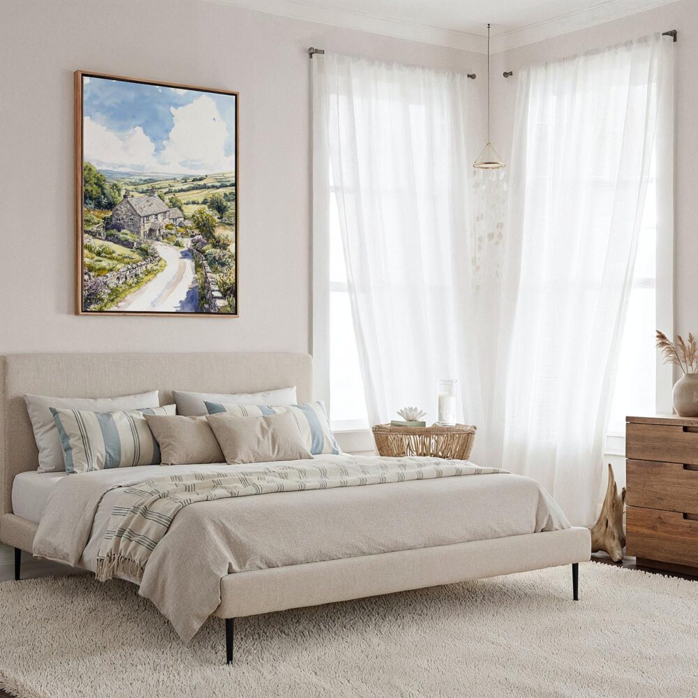 04 - Framed Yorkshire Dales Watercolor Canvas Print - Coastal Bedroom - Vertical.jpg 04 - Framed Yorkshire Dales Watercolor Canvas Print - Coastal Bedroom - Vertical.jpg