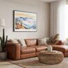 05 - 01 - Framed Blue Ridge Mountains Watercolor - Horizontal Canvas Print - Boho Living Room.jpg