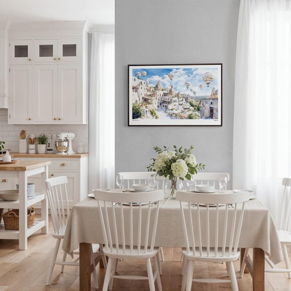 05 - 03 - Framed Turkey Cappadocia Watercolor - Horizontal Canvas Print - Coastal Kitchen.jpg 05 - 03 - Framed Turkey Cappadocia Watercolor - Horizontal Canvas Print - Coastal Kitchen.jpg