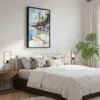 05 - Black Framed Acadia National Park Watercolor Canvas Print - Bedroom - Vertical.jpg