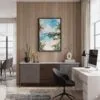 05 - Black Framed Costa Rica Playa Ventana Watercolor Canvas Print - Home Office - Vertical.jpg