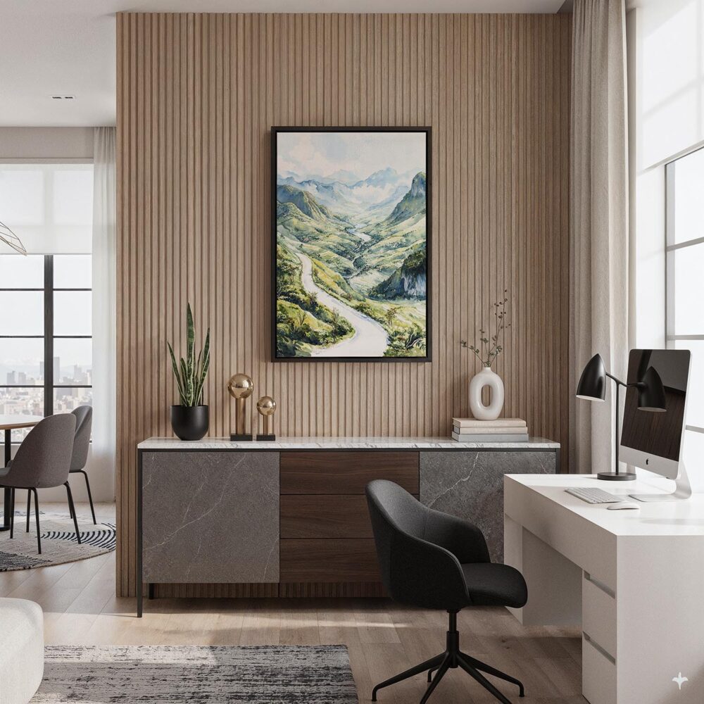 05 - Black Framed Ha Giang Vietnam Watercolor Canvas Print - Home Office - Vertical.jpg 05 - Black Framed Ha Giang Vietnam Watercolor Canvas Print - Home Office - Vertical.jpg