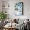 05 - Black Framed Hawaii - Watercolor Canvas Print - Skandinavian Living Room - Vertical.jpg
