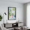 05 - Black Framed Jamaica Watercolor Canvas Print - Contemporary Living Room - Vertical.jpg