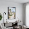 05 - Black Framed Joshua Tree Watercolor Canvas Print - Contemporary Living Room - Vertical.jpg