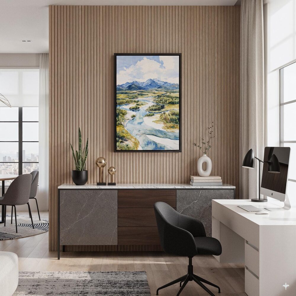 05 - Black Framed Kobuk Valley National Park Watercolor Canvas Print - Home Office - Vertical.jpg 05 - Black Framed Kobuk Valley National Park Watercolor Canvas Print - Home Office - Vertical.jpg