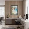 05 - Black Framed La Jolla Cove Watercolor Canvas Print - Home Office - Vertical.jpg