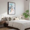 05 - Black Framed Matterhorn Watercolor Canvas Print - Bedroom - Vertical.jpg