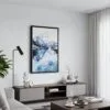 05 - Black Framed Norway Watercolor Canvas Print - Contemporary Living Room - Vertical.jpg