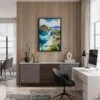 05 - Black Framed Palawan Philippines Watercolor Canvas Print - Home Office - Vertical.jpg