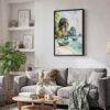 05 - Black Framed Phuket Thailand Watercolor Canvas Print - Skandinavian Living Room - Vertical.jpg
