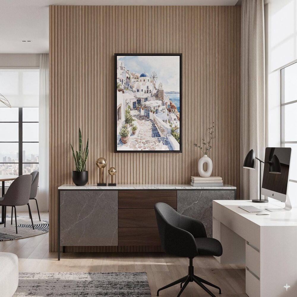 05 - Black Framed Santorini Blue Dome - Watercolor Canvas Print - Home Office - Vertical.jpg 05 - Black Framed Santorini Blue Dome - Watercolor Canvas Print - Home Office - Vertical.jpg