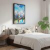 05 - Black Framed Shanghai China Watercolor Canvas Print - Bedroom - Vertical.jpg