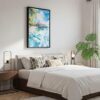 05 - Black Framed Tahiti Watercolor Canvas Print - Bedroom - Vertical.jpg