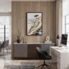 05 - Black Framed Torrey Pines San Diego Watercolor Canvas Print - Home Office - Vertical.jpg