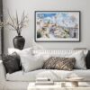 05 - Black Framed Turkey Cappadocia Watercolor - Horizontal Art Print in Scandi Living Room Above Couch.jpg