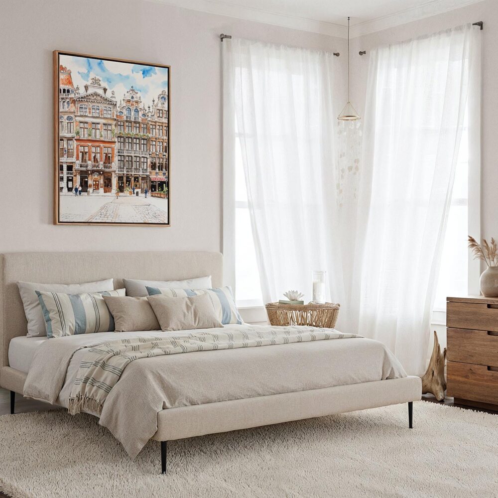 05 - Framed Brussels Watercolor Canvas Print - Coastal Bedroom - Vertical.jpg 05 - Framed Brussels Watercolor Canvas Print - Coastal Bedroom - Vertical.jpg