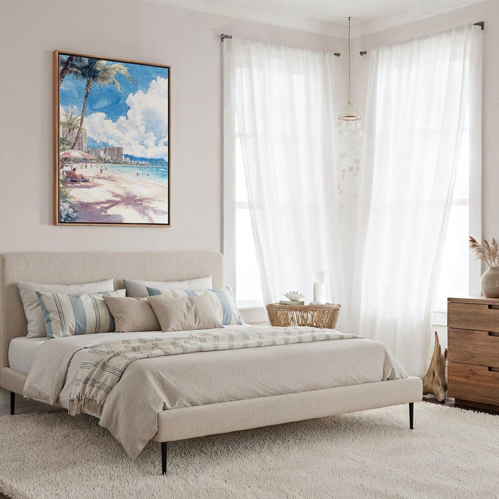 05 - Framed Hawaii Honolulu Waikiki - Watercolor Canvas Print - Coastal Bedroom - Vertical.jpg 05 - Framed Hawaii Honolulu Waikiki - Watercolor Canvas Print - Coastal Bedroom - Vertical.jpg