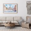 05 - Framed Italy Vatican Watercolor - Horizontal Art Print - Boho Living Room.jpg