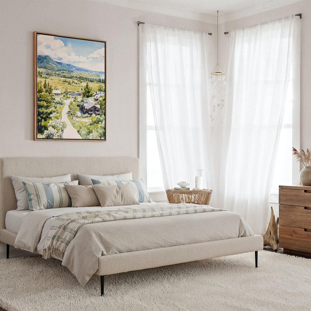 05 - Framed Jackson Hole Wyoming Watercolor Canvas Print - Coastal Bedroom - Vertical.jpg 05 - Framed Jackson Hole Wyoming Watercolor Canvas Print - Coastal Bedroom - Vertical.jpg