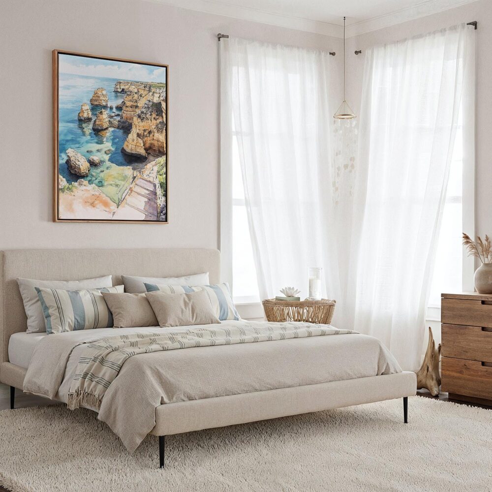 05 - Framed Lagos Portgual Cliffs Watercolor Canvas Print - Coastal Bedroom - Vertical.jpg 05 - Framed Lagos Portgual Cliffs Watercolor Canvas Print - Coastal Bedroom - Vertical.jpg