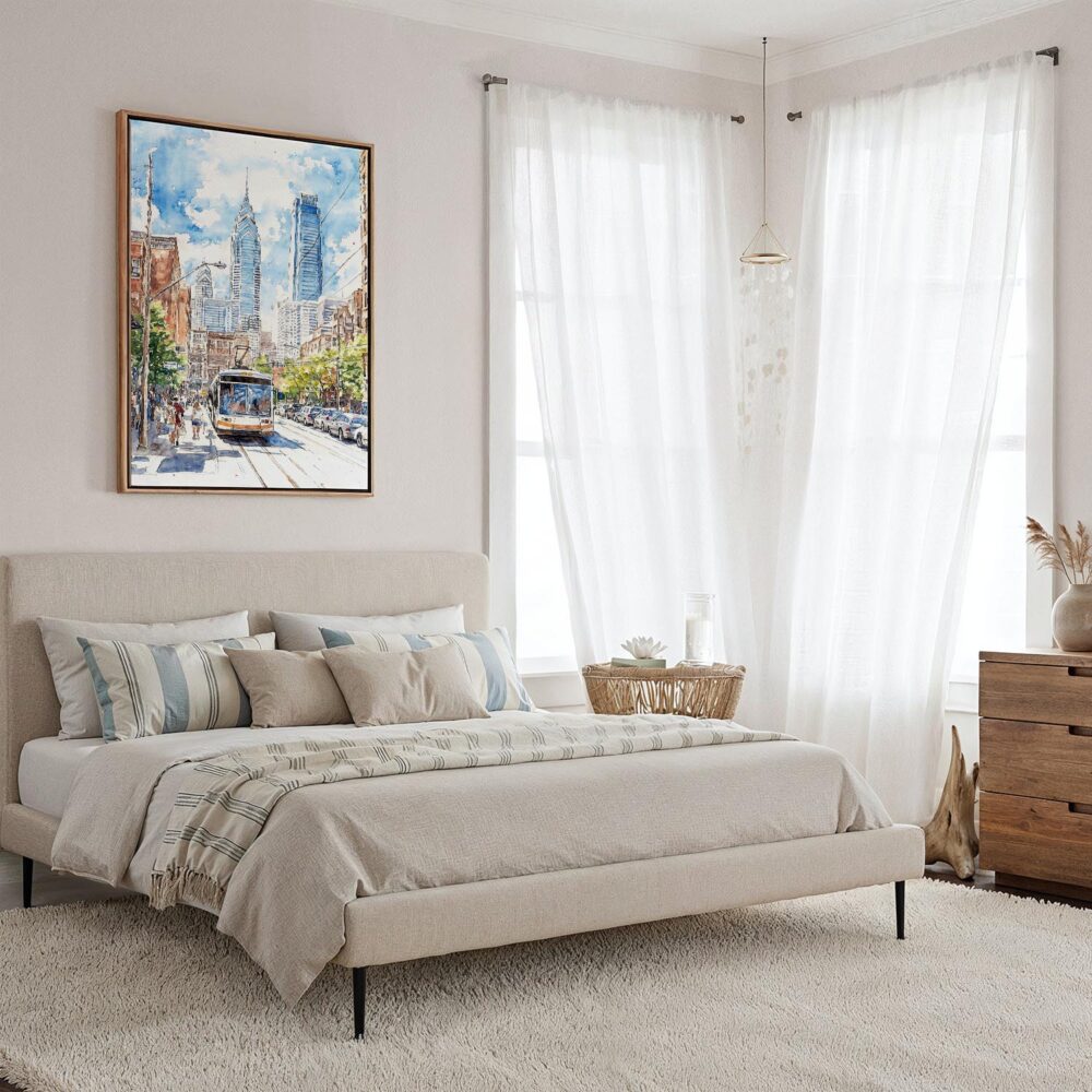 05 - Framed Philadelphia Downtown Canvas Print - Coastal Bedroom - Vertical.jpg 05 - Framed Philadelphia Downtown Canvas Print - Coastal Bedroom - Vertical.jpg