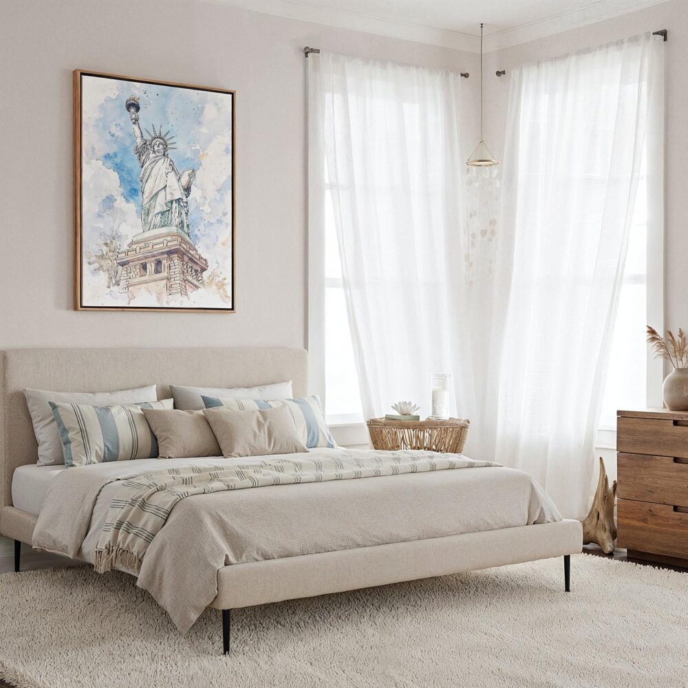 05 - Framed Statue of liberty - Watercolor Canvas Print - Coastal Bedroom - Vertical.jpg 05 - Framed Statue of liberty - Watercolor Canvas Print - Coastal Bedroom - Vertical.jpg