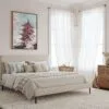 05 - Framed Tokyo Sakura - Watercolor Canvas Print - Coastal Bedroom - Vertical.jpg
