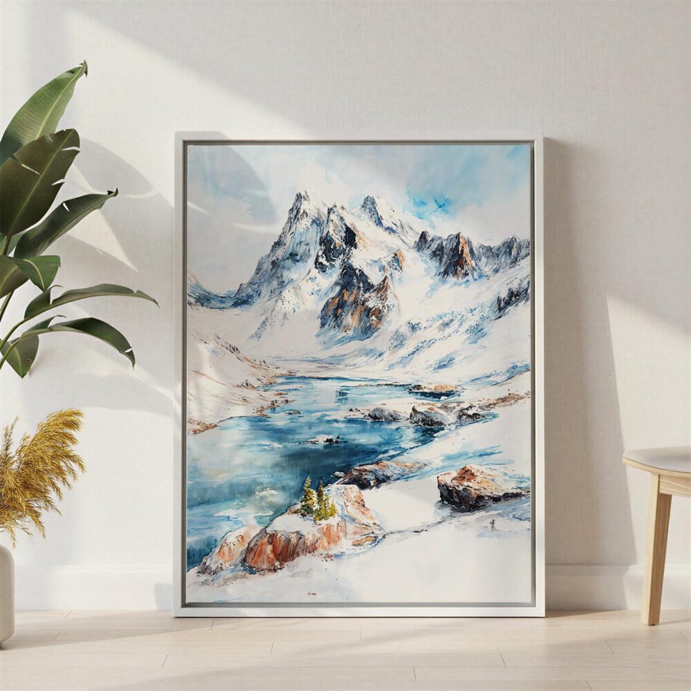 05 - Gates of the Arctic National Park Watercolor Canvas Print with White Floater Frame - Standing on Floor - Vertical.jpg 05 - Gates of the Arctic National Park Watercolor Canvas Print with White Floater Frame - Standing on Floor - Vertical.jpg