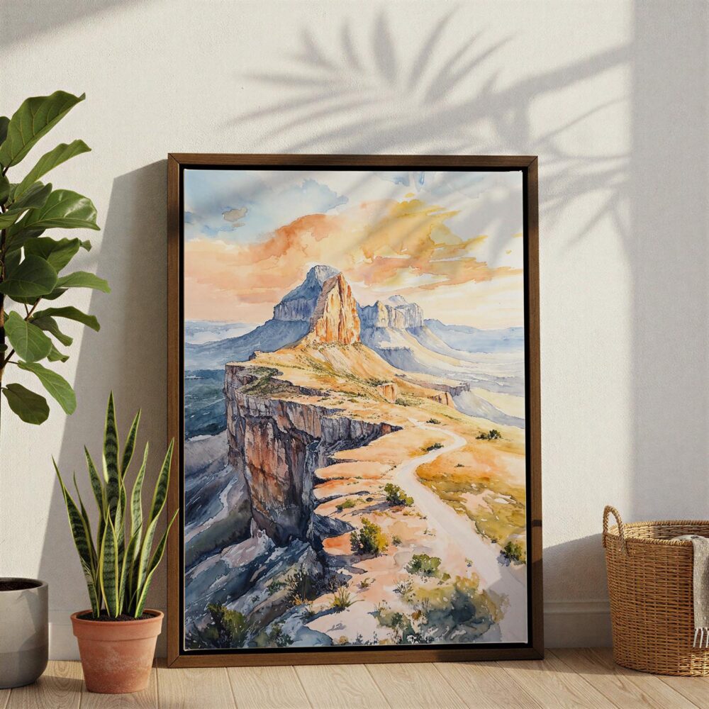 05 - Guadalupe Mountains National Park Canvas Print with Brown Floater Frame - Standing on Floor - Vertical.jpg 05 - Guadalupe Mountains National Park Canvas Print with Brown Floater Frame - Standing on Floor - Vertical.jpg