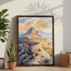 05 - Guadalupe Mountains National Park Canvas Print with Brown Floater Frame - Standing on Floor - Vertical.jpg