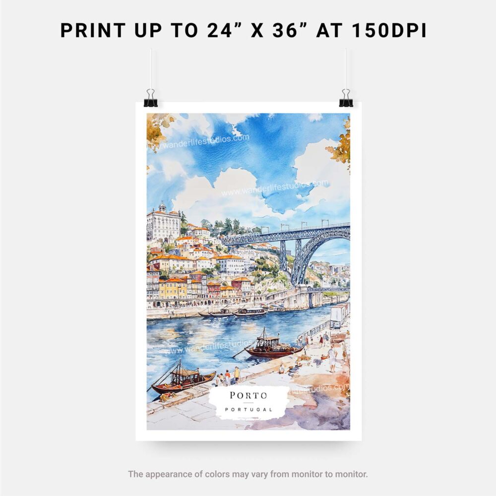 06 - 06 - Porto Ribeira with Dom Luis Bridge Watercolor Art - Digital Download - Print Size.jpg 06 - 06 - Porto Ribeira with Dom Luis Bridge Watercolor Art - Digital Download - Print Size.jpg