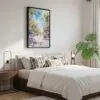 06 - Black Framed Barcelona Las Ramblas Watercolor Canvas Print - Bedroom - Vertical.jpg