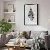06 - Black Framed Big Ben - close up - Pencil drawing Canvas Print - Skandinavian Living Room - Vertical.jpg