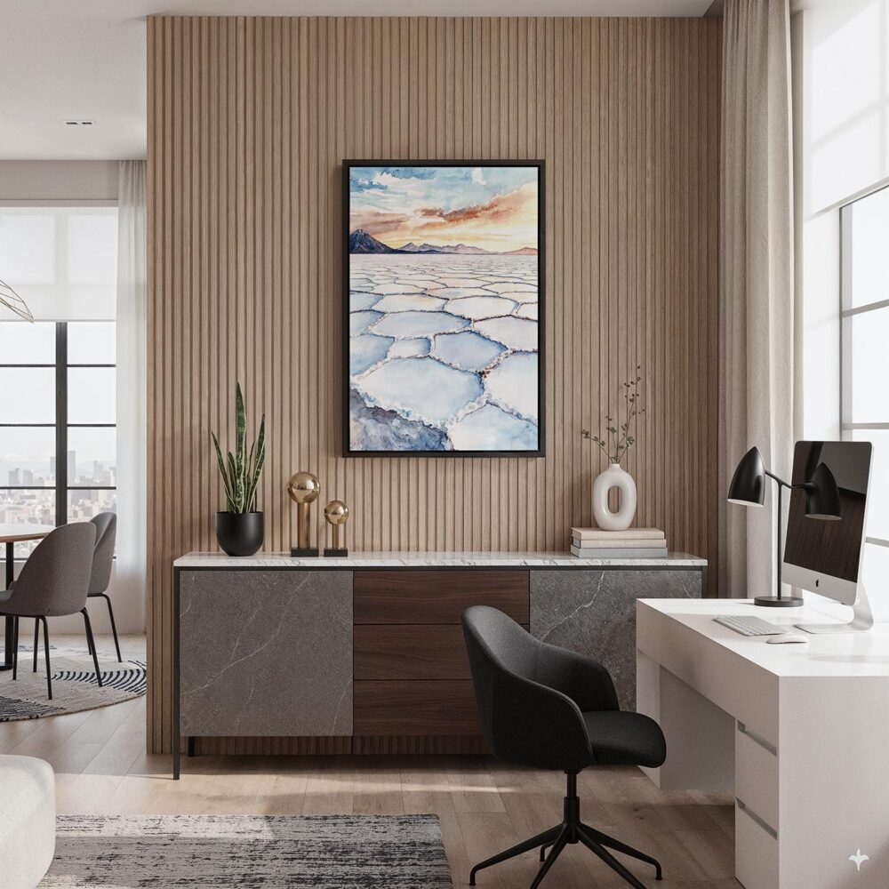 06 - Black Framed Bolivia Salar de Uyuni Watercolor Canvas Print - Home Office - Vertical.jpg 06 - Black Framed Bolivia Salar de Uyuni Watercolor Canvas Print - Home Office - Vertical.jpg