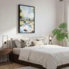 06 - Black Framed Chiang Mai Elephant Watercolor Canvas Print - Bedroom - Vertical.jpg